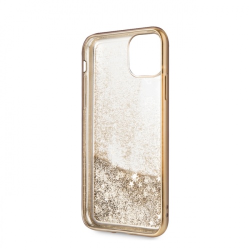 Чехол Guess Glitter 4G Peony Hard для iPhone 11/11Pro/11ProMax, золотой
