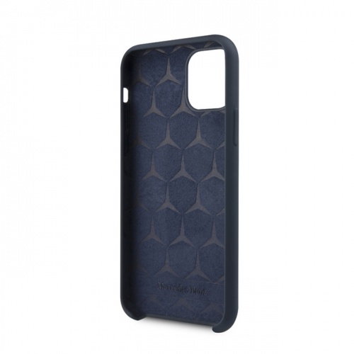 Чехол Mercedes Liquid Silicone Hard для iPhone 11/11Pro/11ProMax, синий