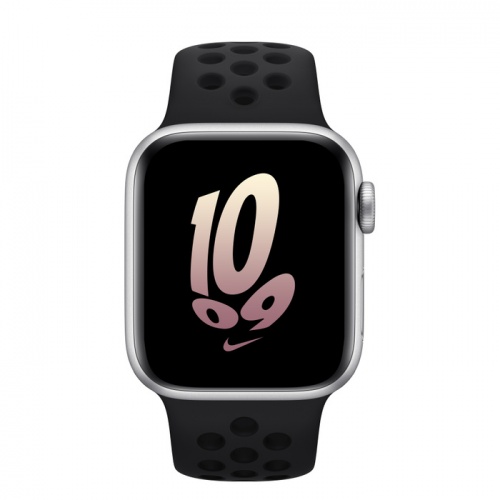 Apple Watch Series SE 2022 44мм серебристый корпус из алюминия и ремешок Nike Sport Band Black Black