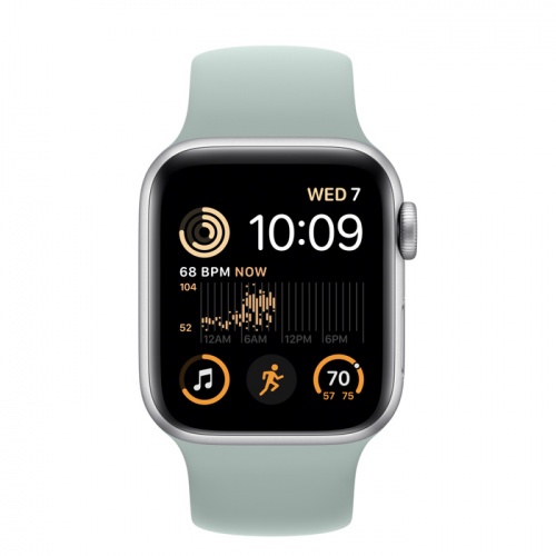 Apple Watch Series SE 2022 44мм серебристый корпус из алюминия и ремешок Solo Loop Succulent