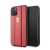Чехол Ferrari для iPhone 11/11Pro/11ProMax PU Carbon/Smooth with metal logo Hard Red