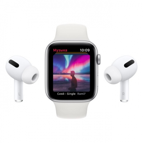 Apple Watch SE, 40 мм, корпус из алюминия золотого цвета, спортивный ремешок цвета «розовый песок»