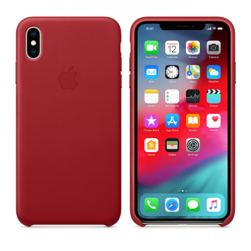 Кожаный чехол для iPhone XS Max, (PRODUCT)RED