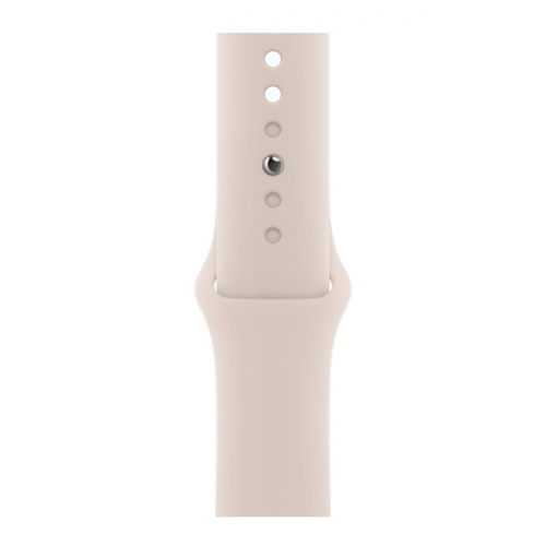 Apple Watch Series 9, 45 мм, корпус из алюминия цвета «сияющая звезда», спортивный ремешок цвета «Starlight», размер M/L