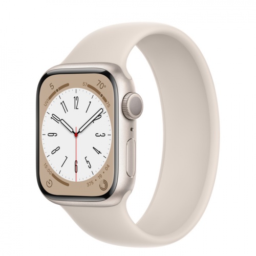 Apple Watch Series 8 45мм корпус из алюминия "сияющая звезда" и ремешок Solo Loop Starlight
