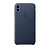 Кожаный чехол для iPhone XS Max, тёмно-синий цвет