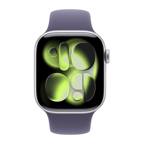 Умные часы Apple Watch Series 11, 46mm, Silver Aluminium Purple Fog Sport Band