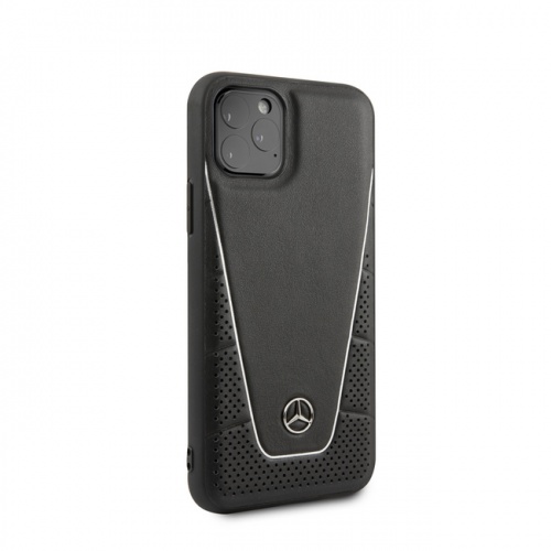 Кожаный чехол Mercedes Dinamic Genuine leather Hard для iPhone 11/11Pro/11ProMax, черный