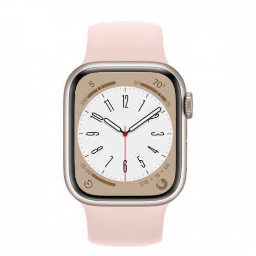 Apple Watch Series 8 41мм корпус из алюминия "сияющая звезда" и ремешок Solo Loop Chalk Pink