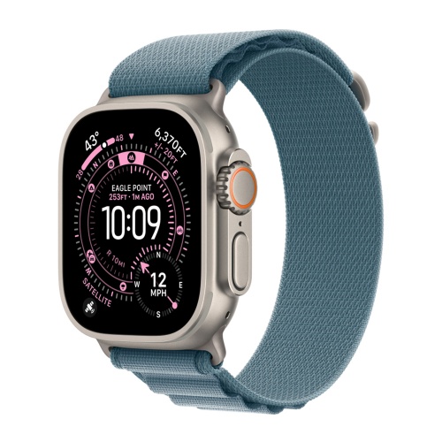 Умные часы Apple Watch Ultra 3, 49 мм, Natural Titanium Light Blue Alpine Loop