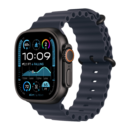 Apple Watch Ultra 2, цвет корпуса Black, ремешок Ocean Band, цвет Navy, размеры S/M/L