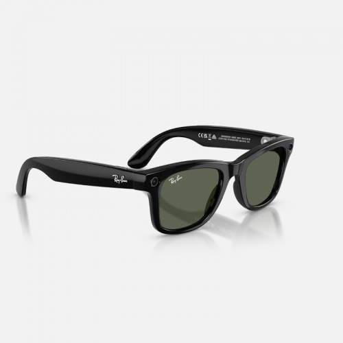 RAY-BAN META GEN 2 WAYFARER Shiny Black G-15 Green