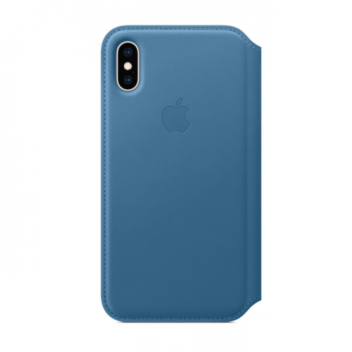Кожаный чехол Folio для iPhone XS, цвет «лазурная волна»