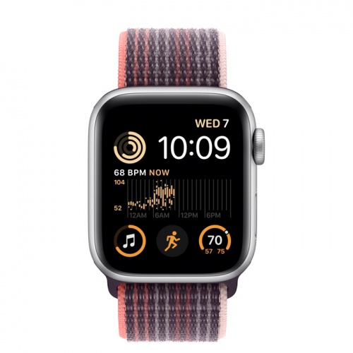 Apple Watch Series SE 2022 40мм серебристый корпус из алюминия и ремешок Sport Loop Elderberry