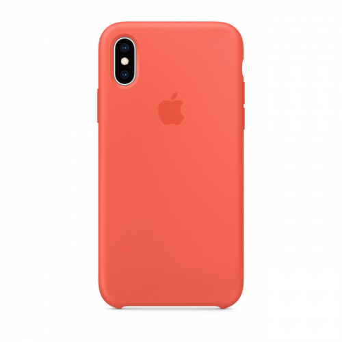Чехол Apple для Phone XS, силикон, цвет «спелый нектарин»