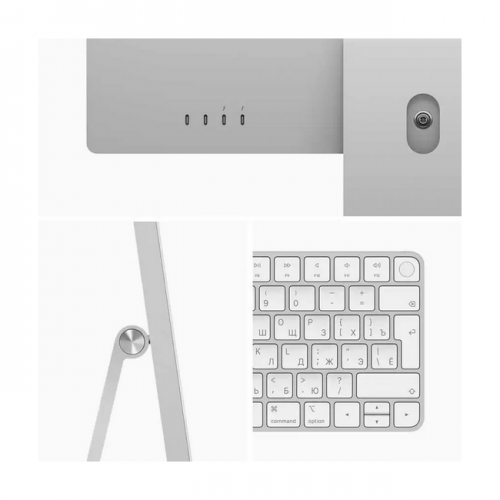 Apple iMac 24" Retina 4,5K, M1 (8C CPU, 7C GPU), 8 ГБ, 256 ГБ SSD, серебристый