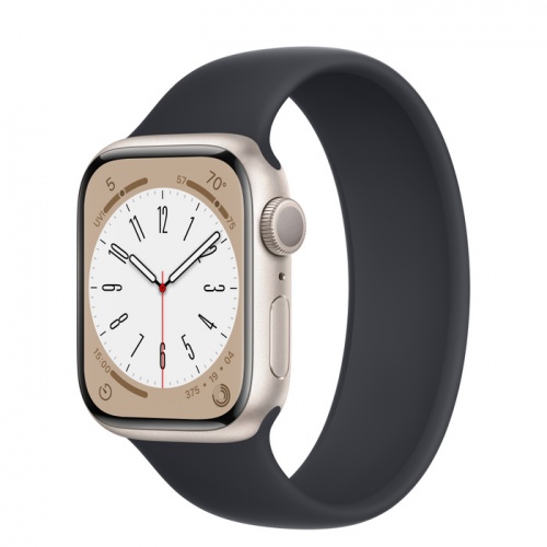 Apple Watch Series 8 41мм корпус из алюминия "сияющая звезда" и ремешок Solo Loop Midnight