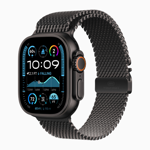 Apple Watch Ultra 2, цвет корпуса Black, ремешок Titanium Milanese Loop, цвет Black, размеры S/M/L