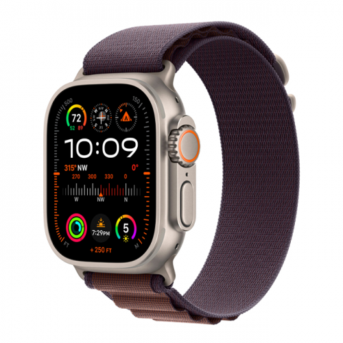 Apple Watch Ultra 2 GPS + Cellular, 49 мм, корпус из титана, ремешок Alpine цвета индиго, размер L
