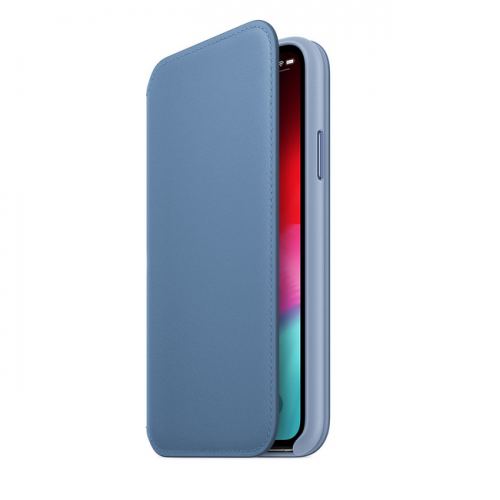 Кожаный чехол Folio для iPhone XS, цвет «синие сумерки»