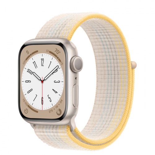Apple Watch Series 8 45мм корпус из алюминия "сияющая звезда" и ремешок Sport Loop Starlight