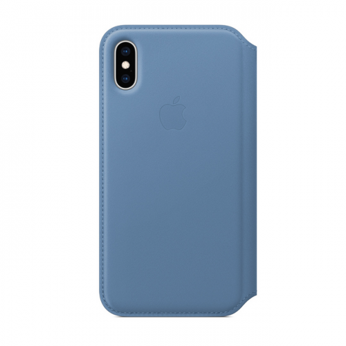 Кожаный чехол Folio для iPhone XS, цвет «синие сумерки»