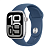 Apple Watch Series 10, 42 мм, корпус из алюминия цвета серебристый, спортивный ремешок цвета «синий деним» S/M