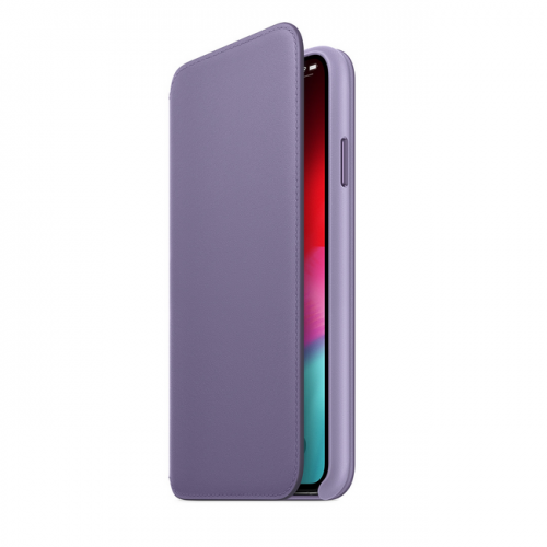 Чехол Apple для iPhone XS Max Leather Folio, лиловый цвет
