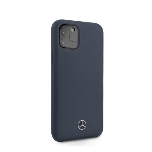 Чехол Mercedes Liquid Silicone Hard для iPhone 11/11Pro/11ProMax, синий