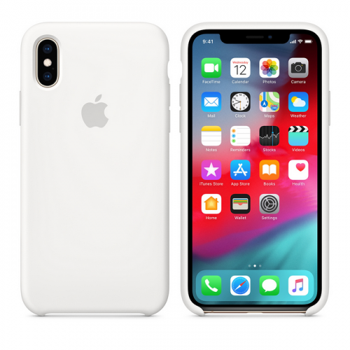 Чехол Apple для Phone XS, силикон, белый цвет