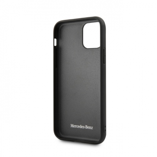 Чехол-накладка для iPhone 11/11Pro/11ProMax Mercedes Bow Quilted/perforated Hard Leather, Black