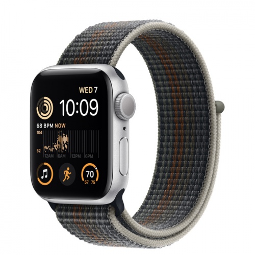 Apple Watch Series SE 2022 40мм серебристый корпус из алюминия и ремешок Sport Loop Midnight