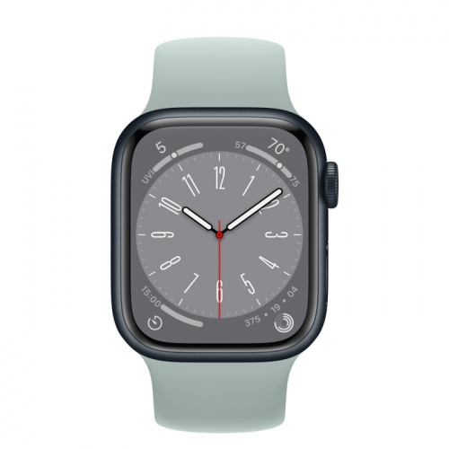 Apple Watch Series 8 41мм корпус из алюминия "полночь" и ремешок Solo Loop Succulent