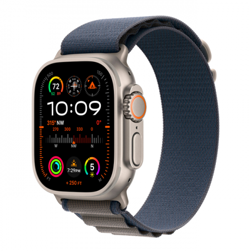 Apple Watch Ultra 2 GPS + Cellular, 49 мм, корпус из титана, ремешок Alpine синего цвета, размер L