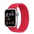 Apple Watch Series SE 2022 44мм серебристый корпус из алюминия и ремешок Braided Solo Loop Red