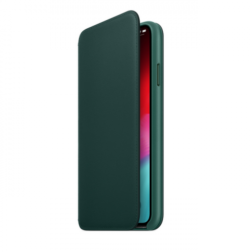 Чехол-книжка Apple Leather Folio для iPhone XS Max Leather Folio, цвет «зелёный лес»