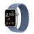 Apple Watch Series SE 2022 44мм серебристый корпус из алюминия и ремешок Braided Solo Loop Slate Blue