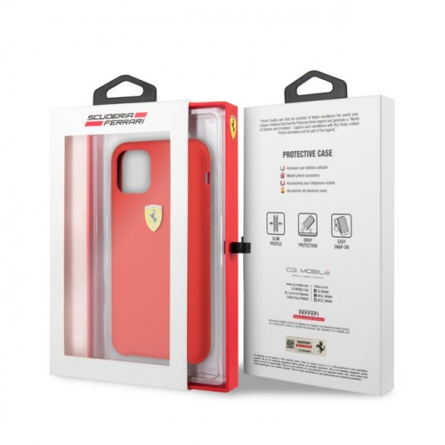 Чехол Ferrari On Track SF Silicone для iPhone 11/11Pro/11ProMax, красный