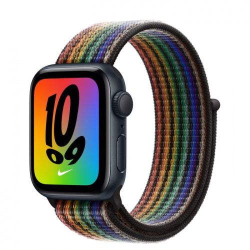 Apple Watch Series SE 2022 40мм корпус из алюминия "полночь" и ремешок Nike Sport Loop Pride Edition