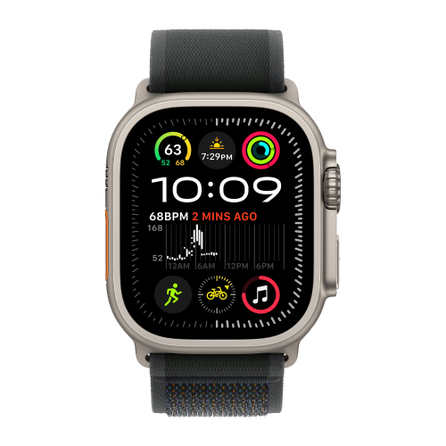 Apple Watch Ultra 2, цвет корпуса Natural, ремешок Trail Loop, цвет Black, размеры S/M/L