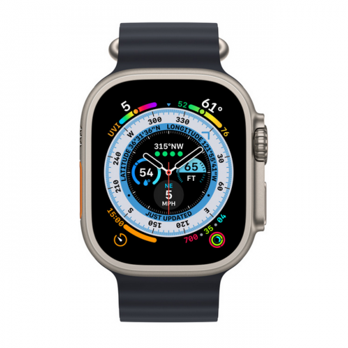 Apple Watch Series Ultra GPS 49мм корпус из титана и ремешок Морской черный