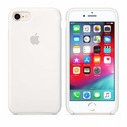 Силиконовый чехол для iPhone 8/7, белый цвет