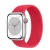 Apple Watch Series 8 45мм серебристый корпус из алюминия и ремешок Braided Solo Loop Red