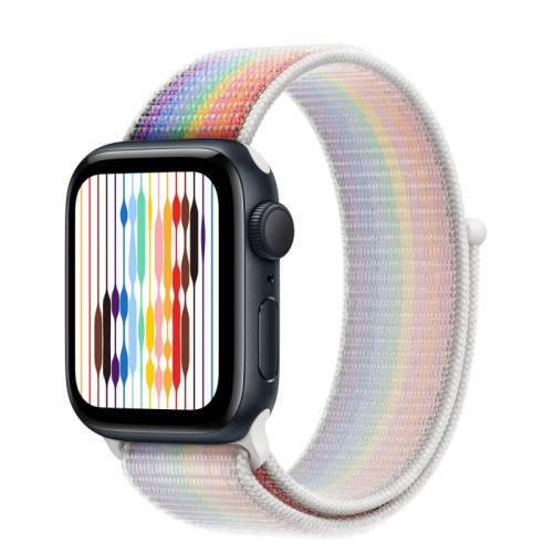 Apple Watch Series SE 2022 44мм корпус из алюминия "полночь" и ремешок Sport Loop Pride Edition