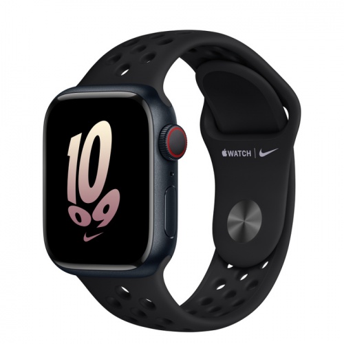 Apple Watch Series 8 45мм корпус из алюминия "полночь" и ремешок Nike Sport Band Black Black