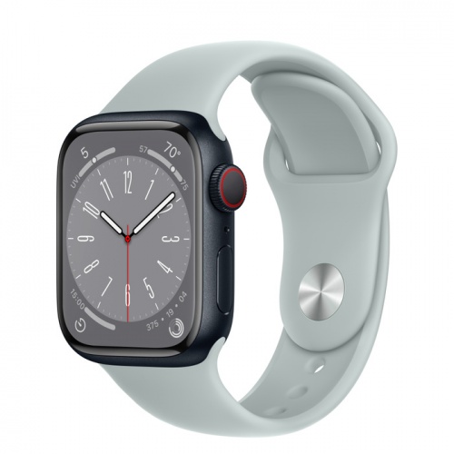 Apple Watch Series 8 45мм корпус из алюминия "полночь" и ремешок Sport Band Succulent