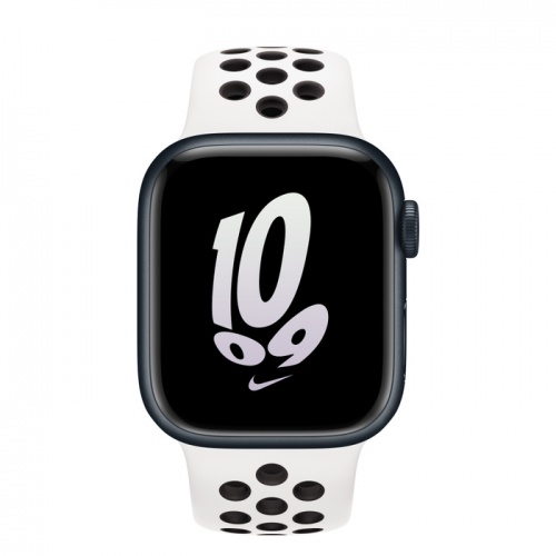 Apple Watch Series 8 41мм корпус из алюминия "полночь" и ремешок Nike Sport Band Summit White Black