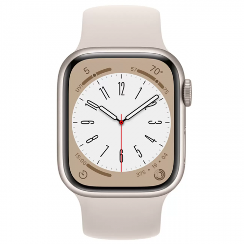 Apple Watch Series 8 41мм корпус из алюминия "сияющая звезда" и ремешок Sport Band Starlight