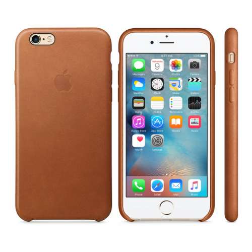 Кожаный чехол для iPhone 6/6s Apple Leather Case, золотисто-коричневый цвет