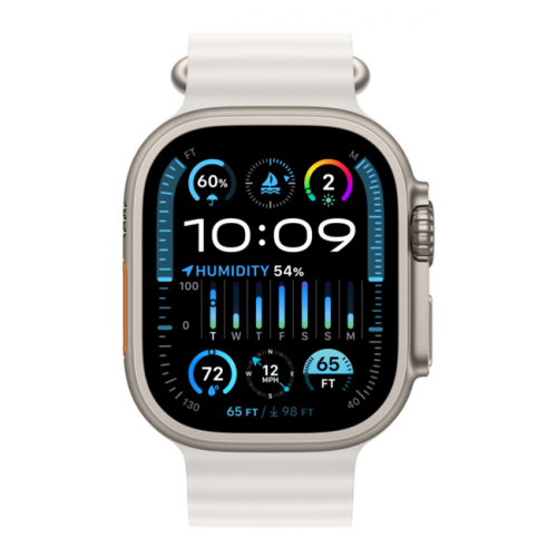 Apple Watch Ultra 2 GPS + Cellular, 49 мм, корпус из титана, ремешок Ocean белого цвета